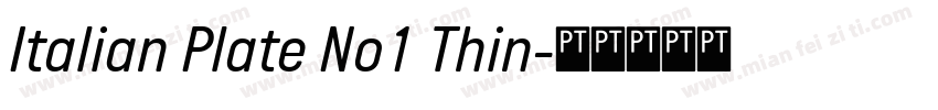 Italian Plate No1 Thin字体转换